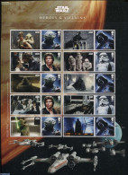 Great Britain 2015 Star Wars Sheet 10 S-a Stamps + Tabs (2.5 Series), Mint NH, Performance Art - Film - Movie Stars - .. - Unused Stamps