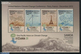 Samoa 2015 Climate Change Conference S/s, Mint NH, Nature - Various - Environment - Mills (Wind & Water) - Protezione Dell'Ambiente & Clima