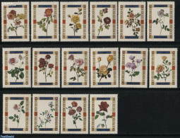Umm Al-Quwain 1972 Roses 16v, Mint NH, Nature - Flowers & Plants - Roses - Umm Al-Qiwain