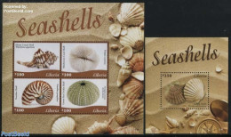 Liberia 2015 Seashells 2 S/s, Mint NH, Nature - Shells & Crustaceans - Maritiem Leven