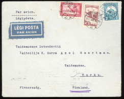 HUNGARY 1932. Nice Airmail Cover To Finnland! - Brieven En Documenten