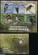 Nevis 2015 Central American Kingfishers 2 S/s, Mint NH, Nature - Birds - St.Kitts Und Nevis ( 1983-...)