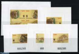 Indonesia 2014 WWF, Bandung Stamp Show 5 Special S/s, Mint NH, Nature - Cat Family - World Wildlife Fund (WWF) - Indonesien