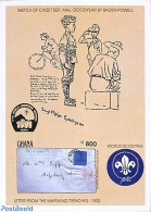 Ghana 1991 Mafeking Letter S/s, Mint NH, Sport - Scouting - Stamps On Stamps - Postzegels Op Postzegels