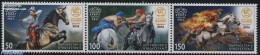Kyrgyzstan 2016 World Nomad Games 3v [::], Mint NH, Nature - Sport - Horses - Sport (other And Mixed) - Autres & Non Classés