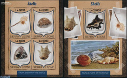 Sierra Leone 2016 Shells 2 S/s, Mint NH, Nature - Shells & Crustaceans - Marine Life