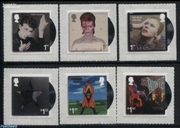 Great Britain 2017 David Bowie 6v S-a, Mint NH, Performance Art - Music - Popular Music - Ungebraucht