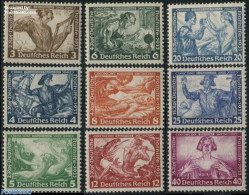 Germany, Empire 1933 Emergency Aid, Wagner Operas 9v, Unused (hinged), Performance Art - Transport - Music - Theatre -.. - Unused Stamps