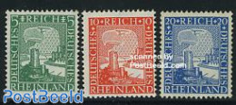 Germany, Empire 1925 Rhineland Millennium 3v, Unused (hinged) - Unused Stamps