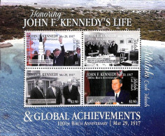 Aitutaki 2017 John F. Kennedy 4v M/s, Mint NH, American Presidents - Space Exploration - Aitutaki