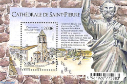 Saint Pierre And Miquelon 2017 Cathedral Of Saint-Pierre S/s, Mint NH, Religion - Churches, Temples, Mosques, Synagogu.. - Eglises Et Cathédrales