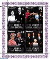 Tokelau Islands 2017 Queen Elizabeth II, Platinum Wedding Anniversary S/s, Mint NH, Kings & Queens (Royalty) - Royalties, Royals