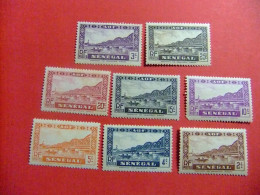 55 SENEGAL 1935 / PUENTE FAIDHERBE / YVERT 115 / 121 + 160 MNH - Usati
