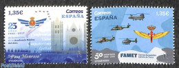 Spain 2018 Aviation 2v, Mint NH, Transport - Helicopters - Nuovi