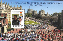 Kiribati 2018 Harry And Meghan Wedding S/s, Mint NH, History - Kings & Queens (Royalty) - Familles Royales
