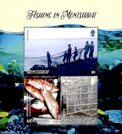 Montserrat 2018 Fishing In Montserrat 3v M/s, Mint NH, Nature - Fish - Fishing - Poissons