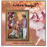 Ajman 1971 Edgar Degas Painting S/s, Imperforated, Mint NH, Performance Art - Dance & Ballet - Art - Edgar Degas - Mod.. - Baile