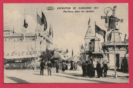 C.P. Charleroi   = Exposition De  1911 : Pavillons  Dans  Les  Jardins - Charleroi