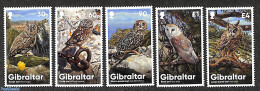 Gibraltar 2020 Owls 5v, Mint NH, Nature - Birds - Birds Of Prey - Owls - Gibraltar