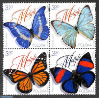 Poland 2020 Butterflies 4v [+] Or [:::], Mint NH, Nature - Butterflies - Unused Stamps