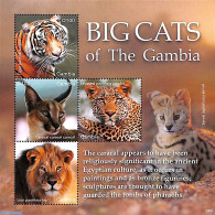 Gambia 2020 Big Cats Of Gambia 4v M/s, Mint NH, Nature - Animals (others & Mixed) - Cat Family - Wild Mammals - Gambia (...-1964)