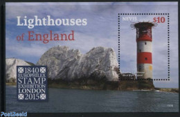 Nevis 2015 Lighthouses Of England S/s, Mint NH, Various - Lighthouses & Safety At Sea - Fari