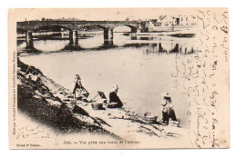 (40) 335, Dax, Nouvelles Galeries Réunis, Vue Prise Aux Bords De L'Adour, Lavoir Lavandières, Dos Non Divisé - Dax