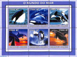 Mozambique 2002 Orca's 6v M/s, Mint NH, Nature - Sea Mammals - Mosambik