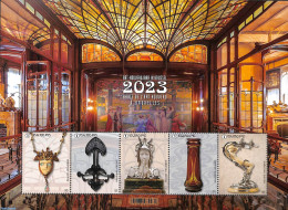 Belgium 2023 Art Nouveau Year 5v M/s, Mint NH, Art - Art & Antique Objects - Nuovi