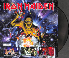 Great Britain 2023 Iron Maiden, Eddie Rips Up The World M/s, Mint NH, Performance Art - Music - Popular Music - Unused Stamps