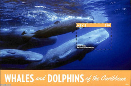 Nevis 2015 Sperm Whale S/s, Mint NH, Nature - Sea Mammals - St.Kitts Und Nevis ( 1983-...)