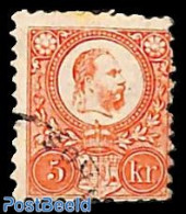Hungary 1871 5K, Red, Used, Used Or CTO - Oblitérés