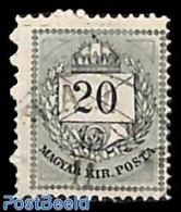 Hungary 1881 20K, Perf. 13, Used, Used Or CTO - Gebruikt