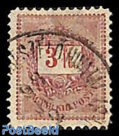 Hungary 1888 3Ft, Used, Used Or CTO - Usado