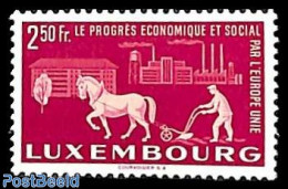 Luxemburg 1951 2.50Fr, Stamp Out Of Set, Unused (hinged), Nature - Various - Horses - Agriculture - Ongebruikt