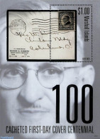 Marshall Islands 2023 Cacheted First-Day Cover Centennial S/s, Mint NH, Stamps On Stamps - Briefmarken Auf Briefmarken