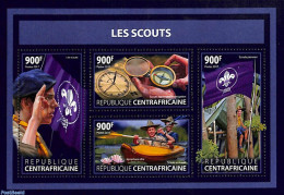 Central Africa 2017 Scouting 4v M/s, Mint NH, Sport - Kayaks & Rowing - Scouting - Rowing