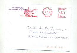 Lettre Flamme Ema Mourmelon Brigaade  Char - EMA (Printer Machine)