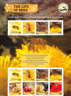 Isle Of Man 2024 Life Of The Bees M/s S-a, Mint NH, Nature - Bees - Insects - Isla De Man