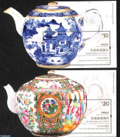 Hong Kong 2024 Tea Pots  2 S/s, Mint NH, Art - Ceramics - Ungebraucht