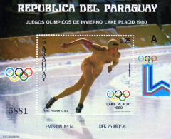 Paraguay 1980, Winter Olympic Games, Skating, A, BF - Paraguay