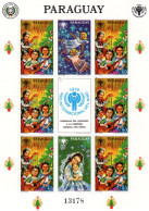 Paraguay 1981, Music, Year Of The Child, Musical Instruments, Sheetlets - Autres & Non Classés