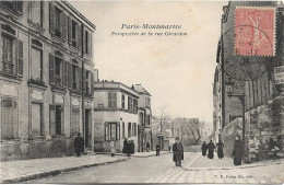 PARIS Montmartre. Perspective De La Rue Girardon - Distrito: 18