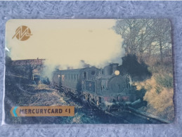 TRAIN - UNITED KINGDOM - MERCURY - 20MERB - I.O.W. Steam Train (J.B. Cards Backprint) - TRAIN - 750EX. - [ 4] Mercury Communications & Paytelco