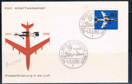Germany Berlin. 60pf, "50' Anniv. Posta Aerea Tedesca", Annullo Fdc 12/9/1962. - 1948-1970