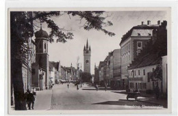 39046811 - Straubing Mit Theresienplatz Gelaufen Von 1929. Leichter Bug Am Rand Oben, Leichter Stempeldurchdruck, Sonst - Straubing