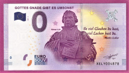 0-Euro XELY 2017-1 /2 GOTTES GNADE GIBT ES UMSONST - MARTIN LUTHER  S-2b Kupfer - Private Proofs / Unofficial