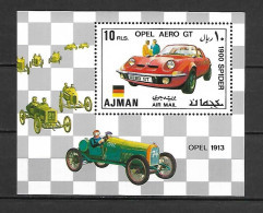 Ajman 1971 Old Racing Cars MS MNH - Coches