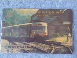 TRAIN - UNITED KINGDOM - MERCURY - Photo Exibition 1990 - Turbotrain SNCF - TRAIN - 5.918EX. - [ 4] Mercury Communications & Paytelco