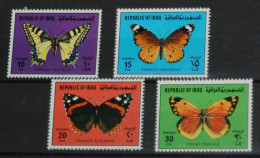 IRAQ 1980, Butterflies, Insects, Fauna, Mi #1066-9, MNH**, CV: €14 - Schmetterlinge